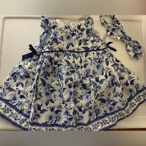 Janie and Jack Blue Floral Kids Dress